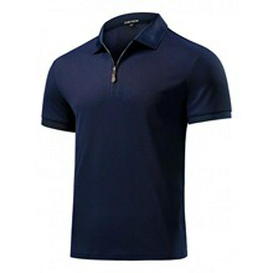 Men's 2024 Lapel Half-Sleeve Polo: Fashionable, Casual, Business-Ready T-Shirt