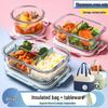 ZISIZ Glass Microwave Lunch Box