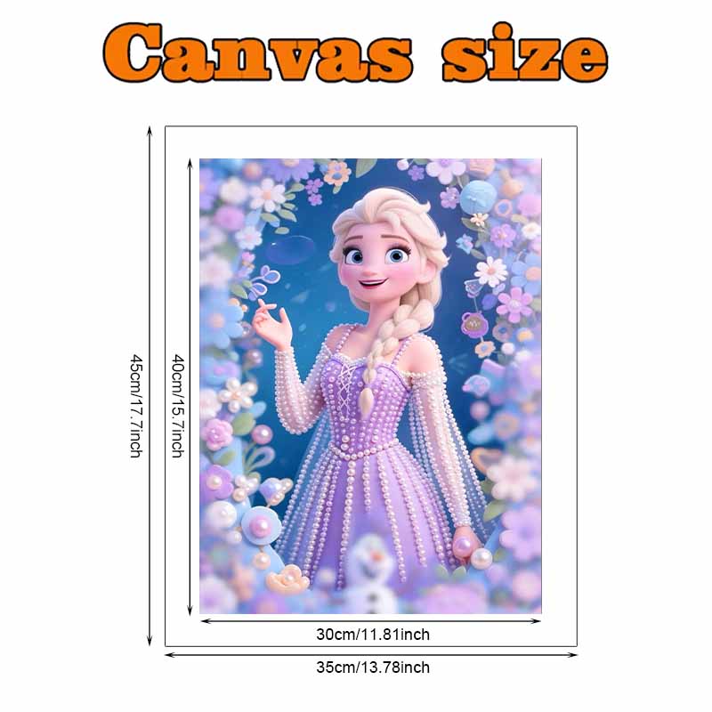 Disney Pearl Painting Queen Elsa DIY Pearl Art Painting Pearl Gem Painting Pictures Crafts Special Shape Home Wall Decoration