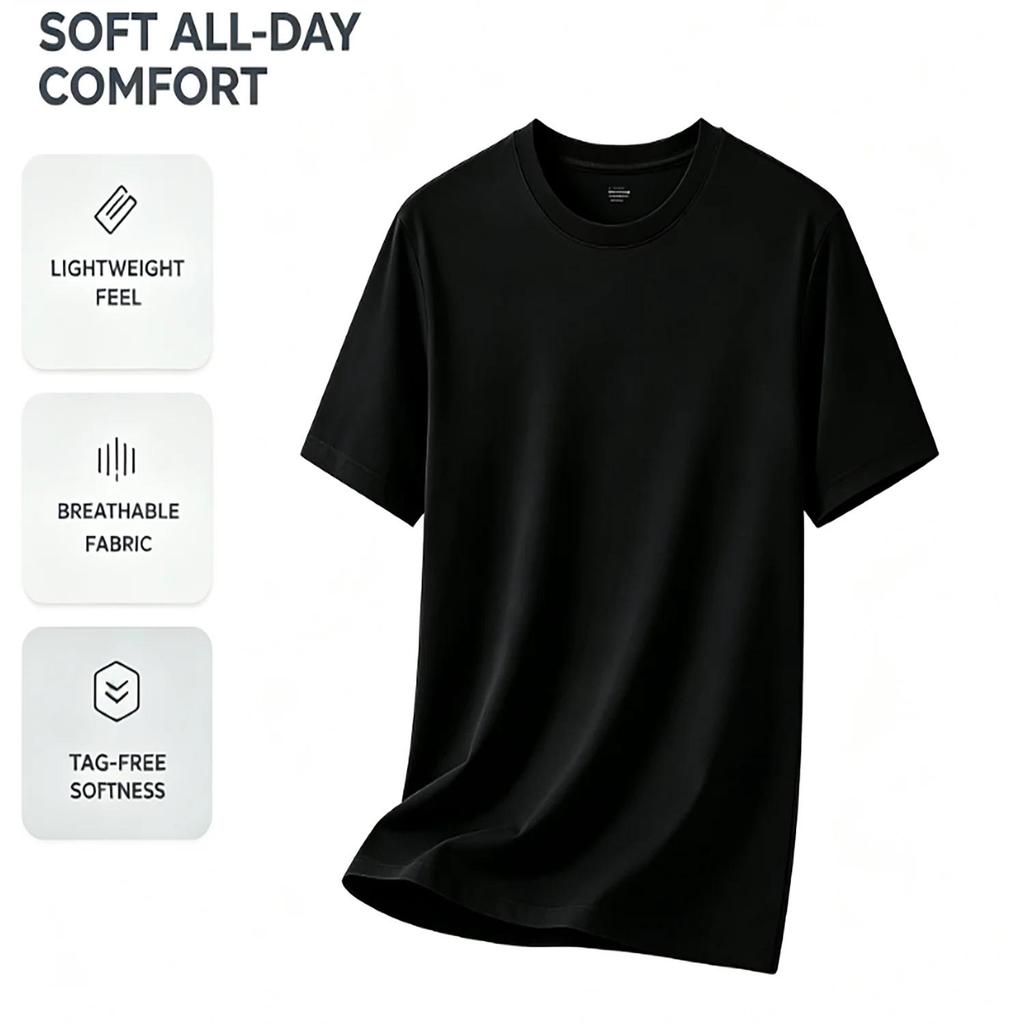 Men's Plus Size Summer Short Sleeve T-Shirt - Size Casual Round Neck Tee with Subtle Geometric Patterns, Breathable Suitable for Warm Weather, Machine