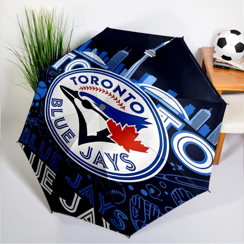 Blue Jays Logo Umbrella 8-Frame for Travel, Camping, Casual Lightweight Portable Umbrella, Essential for Every Family Holidays Gift