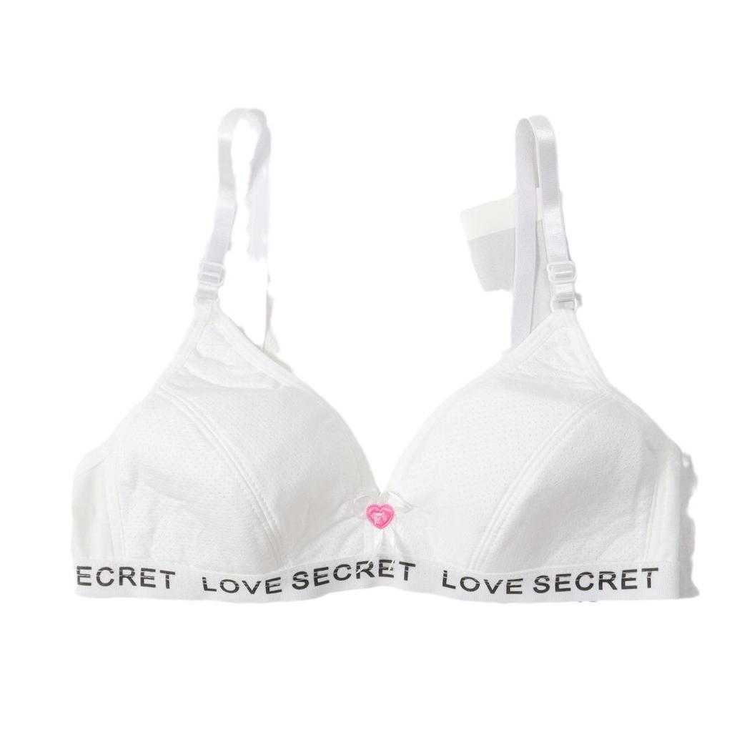 Kabelloses Baumwoll-BH-Set für Mittel- und Oberstufenschülerinnen - Bequem, dünn und stützend