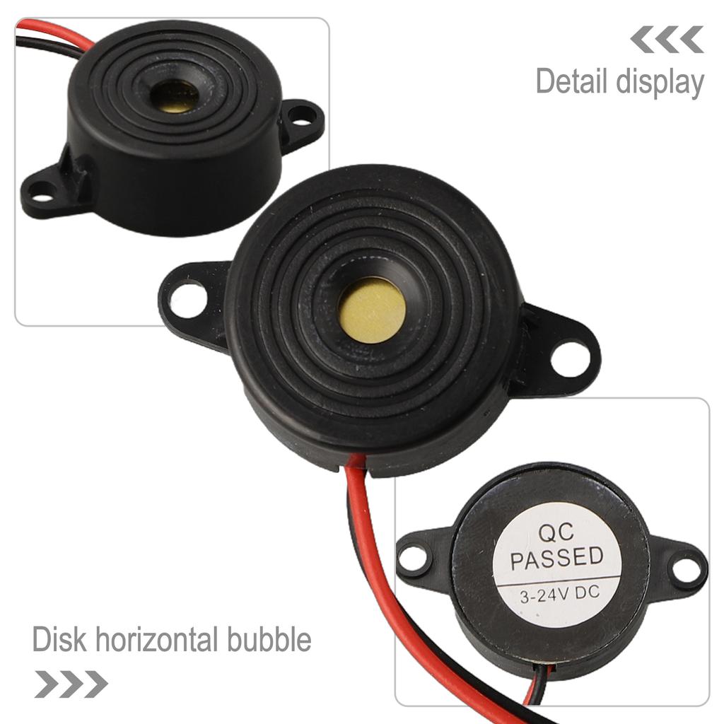ABS And Electric Components Piezo Buzzer 2 Wired Connctor