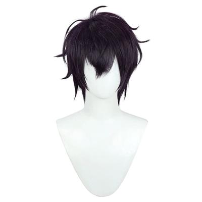 Ittetsu Saeki Cosplay Wig, Dark Purple, Heat-Resistant, Perfect for Costumes, Halloween, Events, and Photoshoots