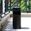 SONGMICS Standing Ashtray Cigarette Bin Outdoor Stainless Steel Black 60.5 x 24.5 cm