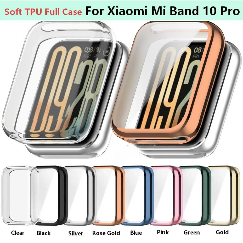Soft TPU Case For Xiaomi Mi Band 10 Pro Smart Watch Strap Bumper Cover Screen Protector Shell For Xiaomi Mi Band10 Pro Ceramic Accessior