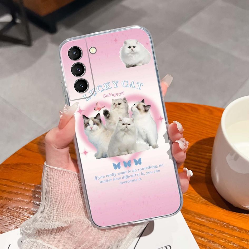 Back Cover For Samsung S21 S22 S23 Ultra Plus S6 S7 S9 Edge Bumper Case Screen Protector Luxury Graffiti Butterfly Silicone Soft TPU Transparent Shell