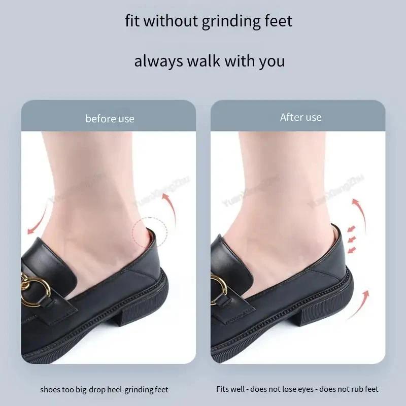 3Pair Size-Adjustable Heel Protectors Stickers Anti-Wear Insole Cushion for Women's High Heels Loafers Sneakers Pain Relief