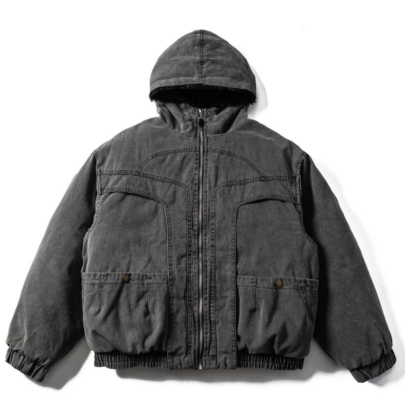 Mens Winter Japanese Retro Amekaji Washed
