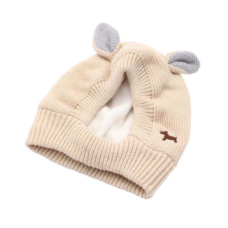 Pet Supplies Amazon's new knitted rabbit ear pet hat, autumn and winter warm pet headgear, dog hat