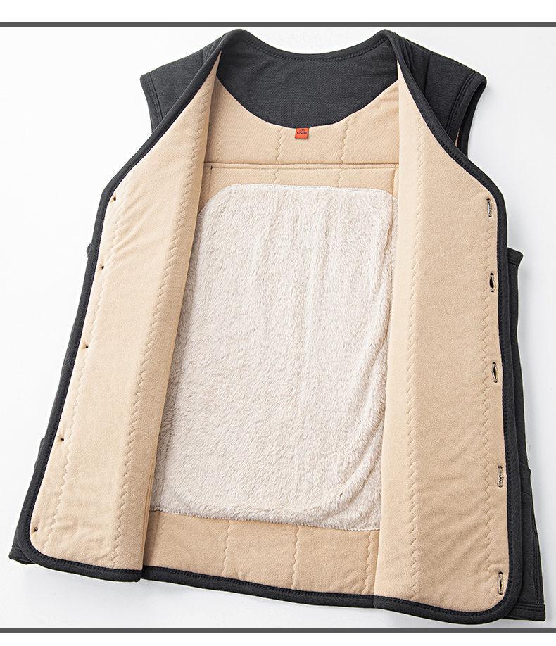 Winter Men's Thickened Cotton Vest: Mid-Aged & Elderly Wear