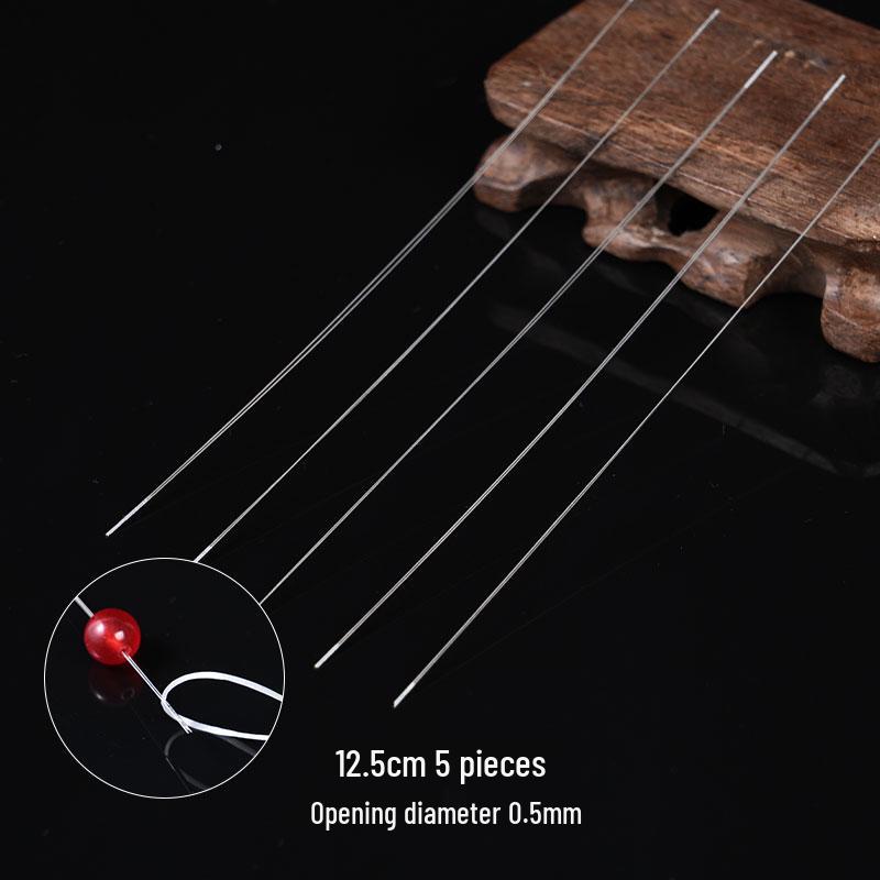 Wenwan Crochet & Beading Set: Steel Wire Hooks, Twisted Needles, and Stringing Line for Buddhist Beads