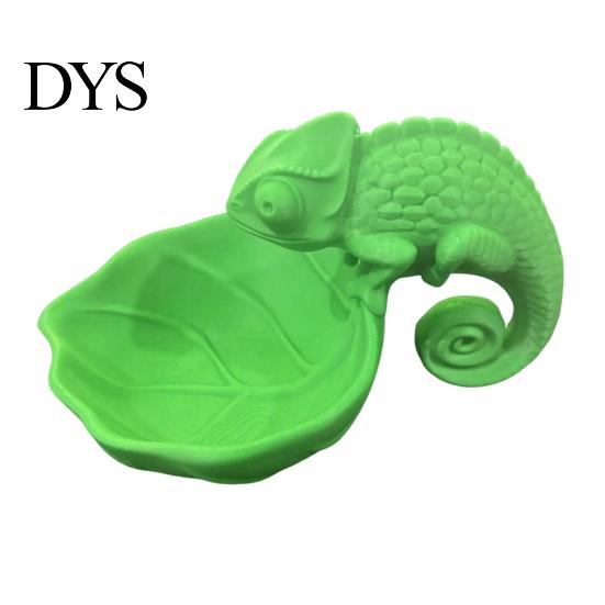Chameleon Storage Tray 3D Printed Leaf Bowl, Jewelry Key Trinkets Home Office Organizer Holder, Succulents Planter Pot for Desk