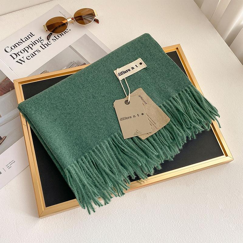 45 Color Winter Scarf For Women Long Warm Cashmere Scarves Hijab Solid Lady Shawl Wrap Female Pashmina Bandana Head Stole