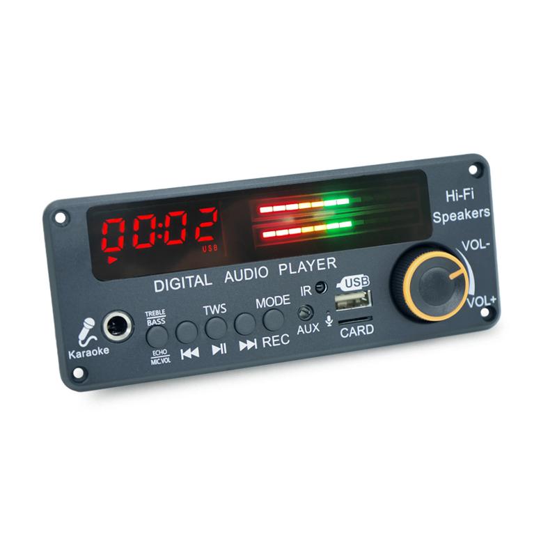 200W Amplifier Bluetooth 5.3 Mp3 Decoder Board Hands-Free Car Wireless Mp3 Player Mic Usb Tf Fm Radio Tws Music Player