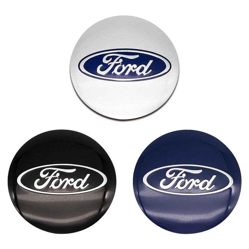 4pcs 56mm 60mm 65mm Car Styling Wheel Center Hub Caps Stickers Badge For Ford Fiesta Mondeo Fusion Explorer Escape Shelby Edge CVX1
