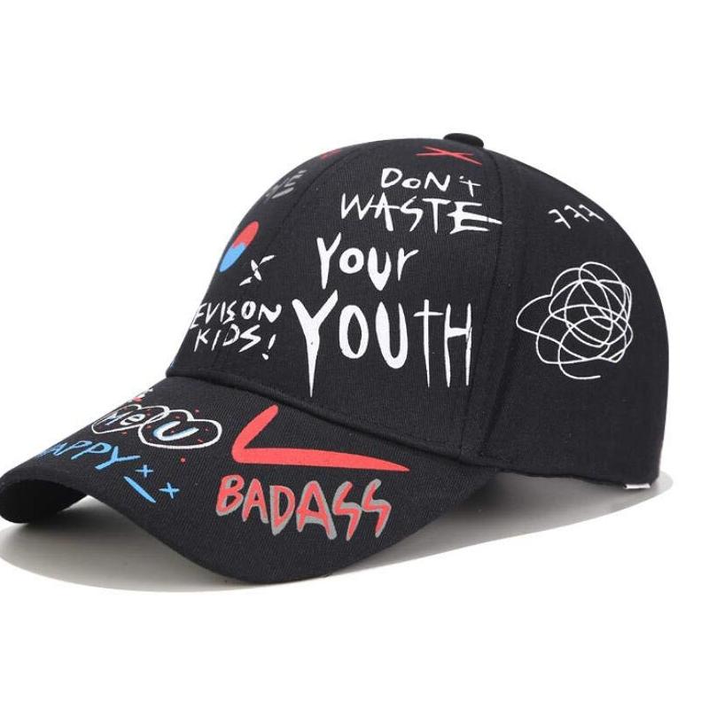 Letter printed baseball cap for men and women, versatile outdoor sun hat with adjustable design, breathable,cool and comfortable