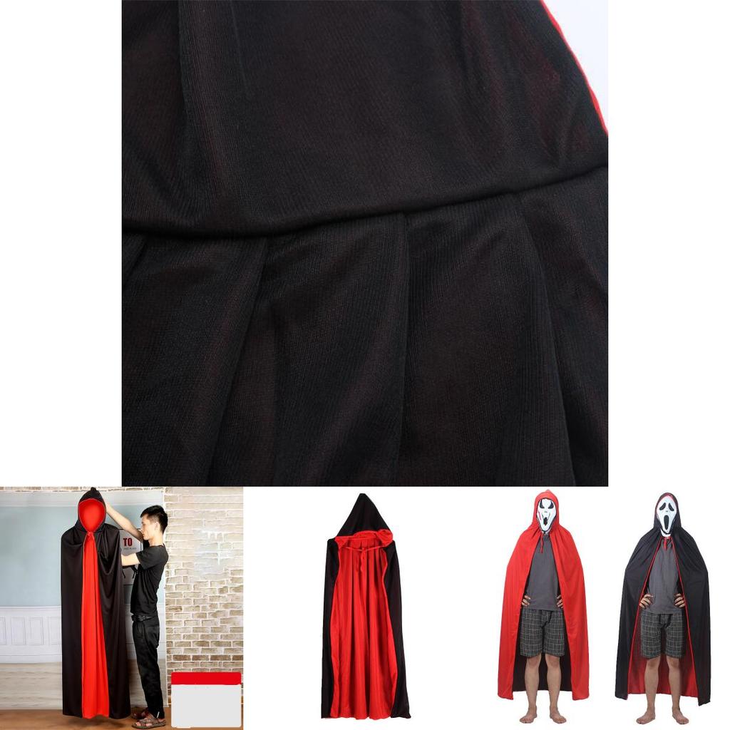 Mantello da Vampiro in Poliestere di Alta Qualità Ideale per Costumi Cosplay da Strega Mago