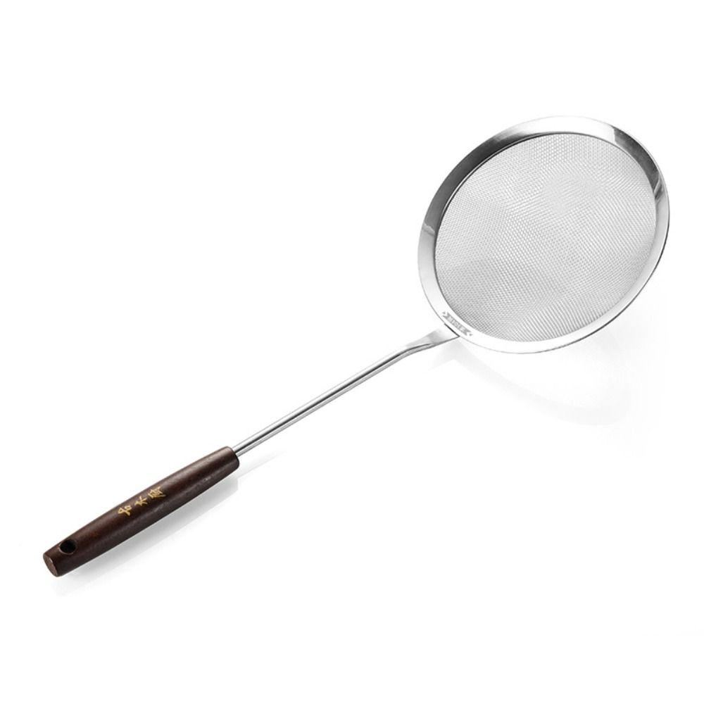 Soybean Milk Snack French Fries Flour Filter Screen Wood Handle Mesh Strainer  Kitchen Tools
