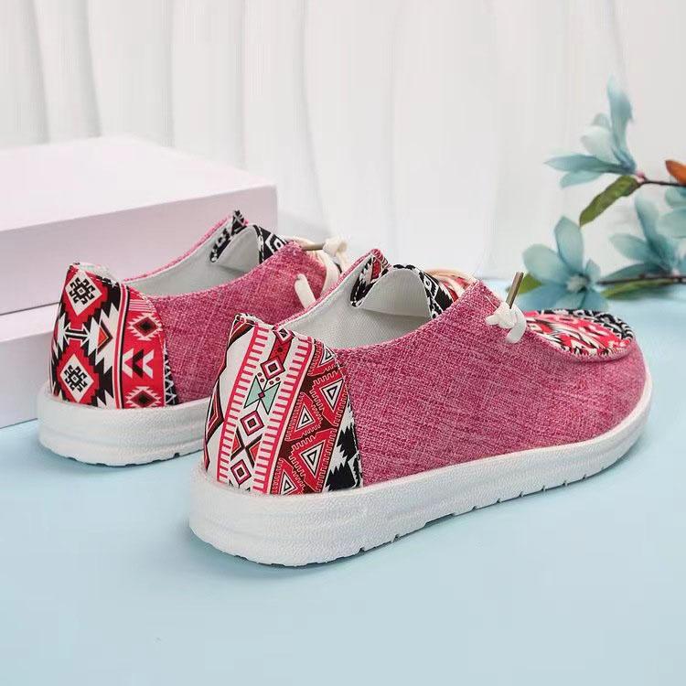 Damen Canvas Schuhe Lässig Runde Zehenpartie Low Top Flache Sneakers Leichtgewichtige Outdoor Walking Schuhe Übergröße