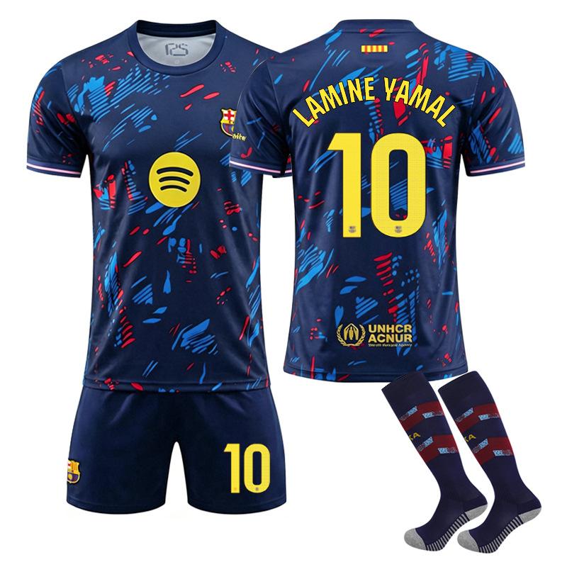 2627 Barça New Commemorative Football Jersey, No.19 Yamal, No.9 Lewandowski, No.10 Messi, Barcelona Special Edition Shirt