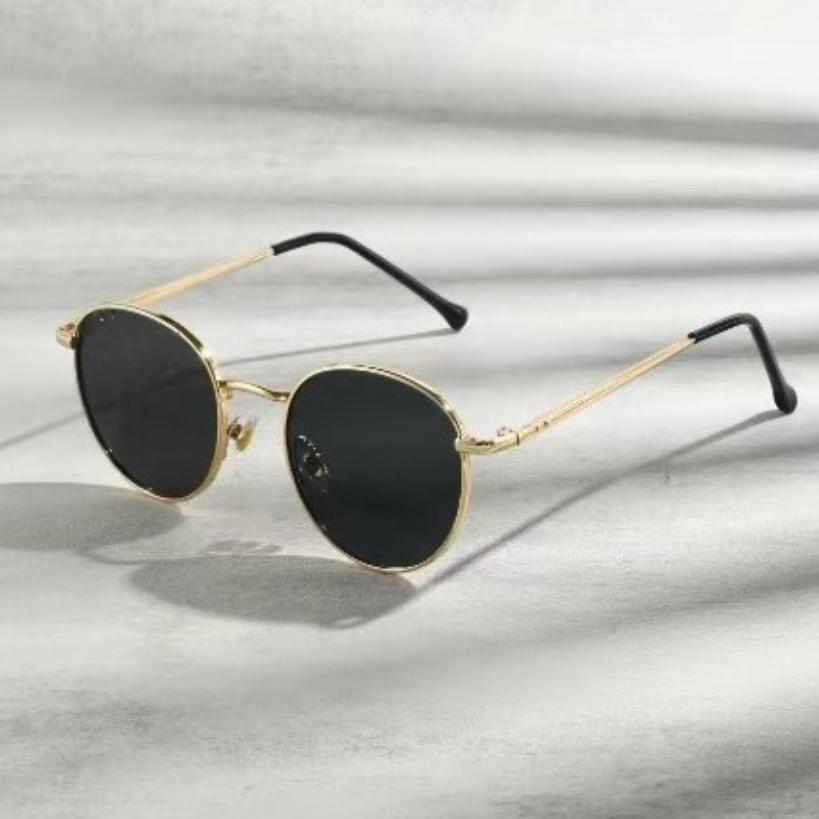 

Новые мужские солнцезащитные очки с маленькой металлической овальной оправой, классические мужские ретро солнцезащитные очки для вождения, модные женские очки с антибликовым покрытием 1PC