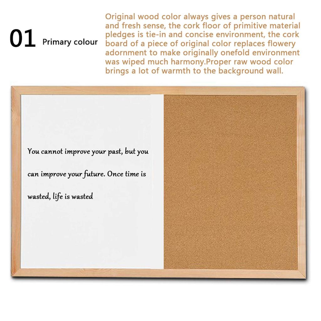 Office Magnetic Whiteboard Cork Board Student Wooden Frame Display Drawing Board Magnetic Hanging Board Set