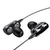A4 Universal Wire Control Double Moving Coil Subwoofer Earphone In-ear Earplugs Headset