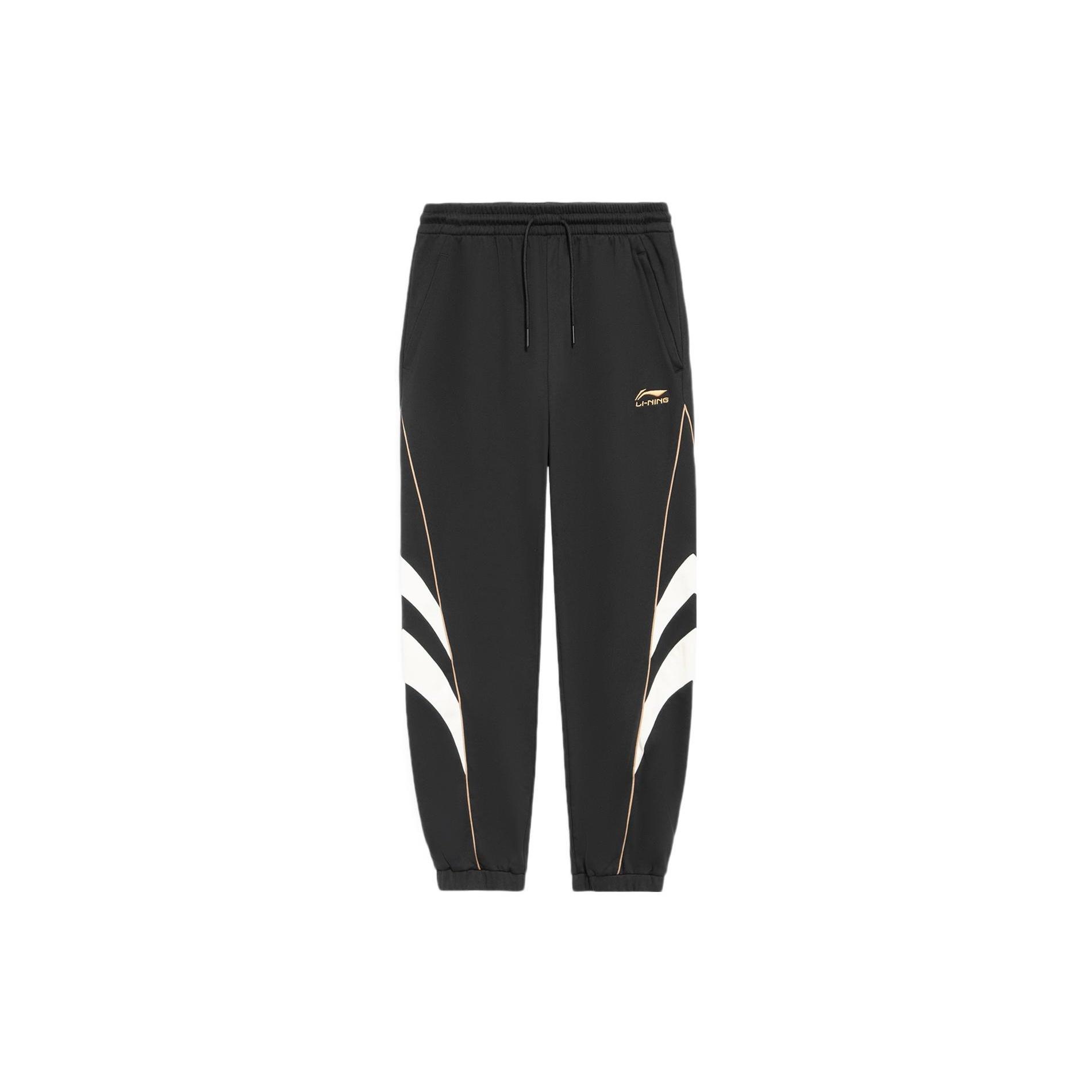 Li-Ning Color Block Graphic Sweatpants  Black White  Men s AKLS975-3 M
