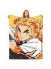 Flame Hashira Kyojuro Rengoku Blankets Anime  Plush Funny Warm Throw Blanket For Coverlet Spring_Autumn