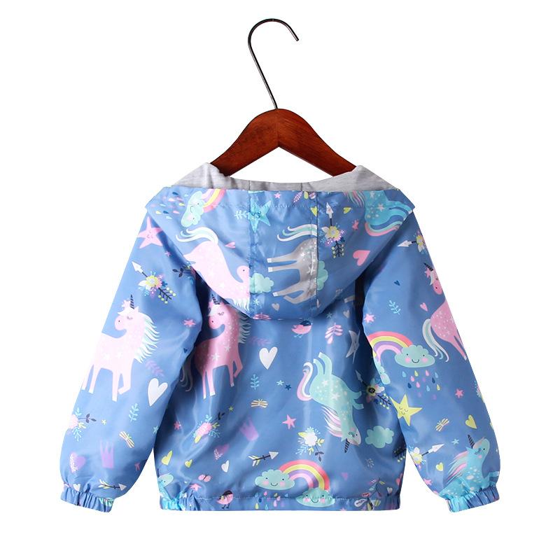 New Children's Spring and Autumn Hooded Zipper Shirt Girls' Jacket Coat
