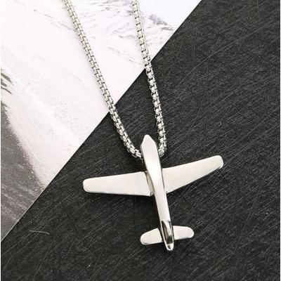 New Airplane Children's Men's and Women's Trendy Hip-hop European and American Chain Accessories Necklace Pendant