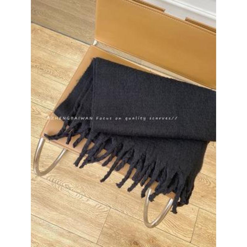 Limited-time snap-up price! Mohair fleece scarf women's 14 classic colors, warm in autumn and winter, soft and thickened scarf, solid color