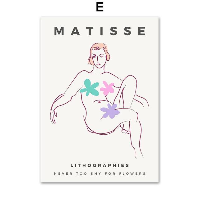 

Винтажный абстрактный Матисс Пикассо Коралловое Солнце скандинавские плакаты и принты, настенная живопись на холсте, настенные картины для декора гостиной без рамки 21*30cm No Frame