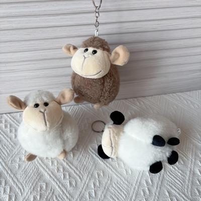 Adorable 3D Lamb Plush Keychain Pendant - Cute Cartoon Sheep Ornament Doll