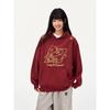 Jungle Tiger 2026 New Year Horse Embroidery Hooded Sweatshirt for Men and Women, New Chinese Style Year of the Horse Zodiac Year Clothing