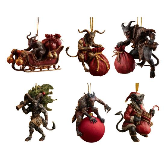 Christmas Ornaments Scary Folklore Xmas Tree Hanging Decoration Horror 2D Acrylic Ornaments for Xmas Tree Holiday Party Decoration