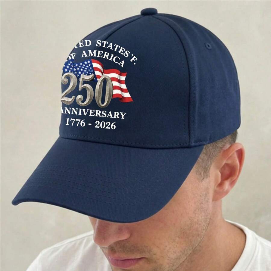 United States 250th Anniversary 1776-2026 Flag Design Baseball Cap Adjustable Casual Hat For Adults