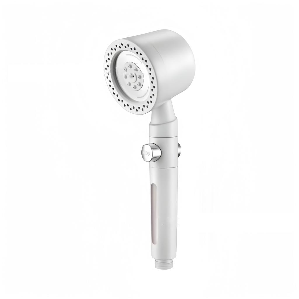5 Spray ABS Portable Shower Head High Pressure Spa Filtered Shower Heads with Stop Button Universal Bathroom Nozzle