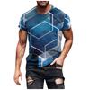 3D Geometry Print Pattern T Shirt Men Fashion Hip Hop T-shirt Harajuku Y2k Street Men's Summer Leisure Sports