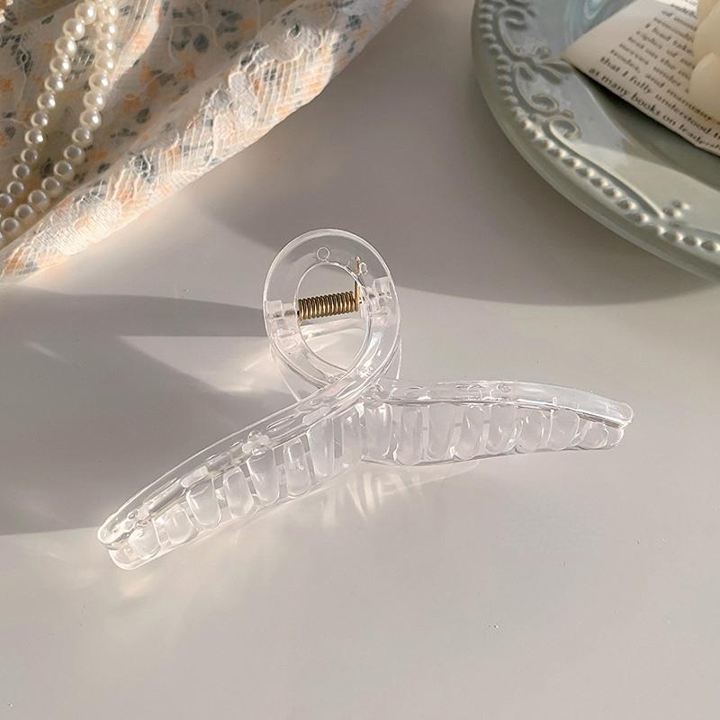 UXSL New Bow Sweet Acrylic Hair Claw Shark Clips Jelly Color Grab Clip Womens Girls Elegant Hairpins Fashion Versatile Headdress