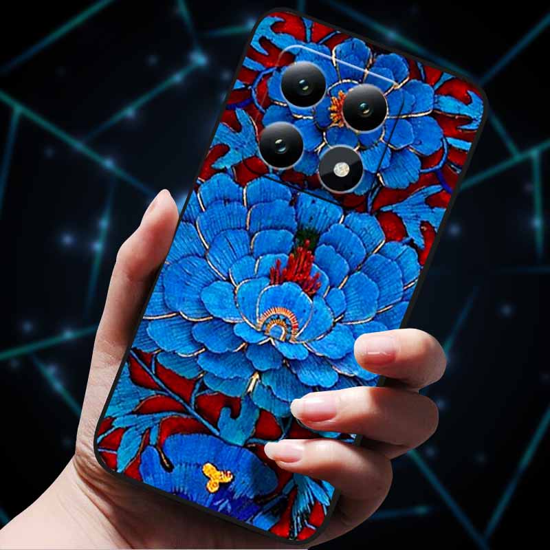 3D Flowers Emboss Fundas For Xiaomi 14T Pro 5G Case Soft Silicone Phone Cases for Xiaomi 14T 5G Back Covers Shell Mi 14T Pro Bag