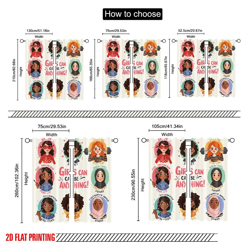 2 Stück 2D Flachdruck Party Vorhänge Mutig Klug Kreativ Starkes Polyestergewebe Ohne Strom 0 Perfekt für Feiertage