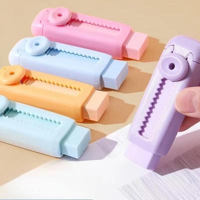 Soft Push Pull Eraser with Plastic Sleeve Correction Stationery  Student Writing Drawing