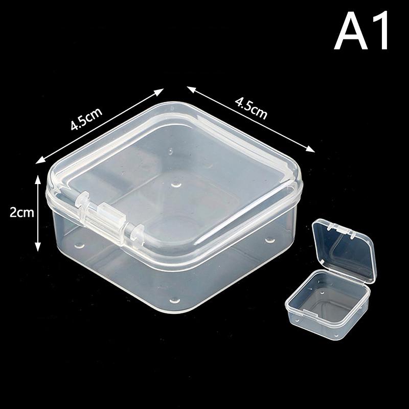 Transparent Plastic Storage Box Pocards Small Card Storage Box Desk Organizer Box Classification Box Stationery