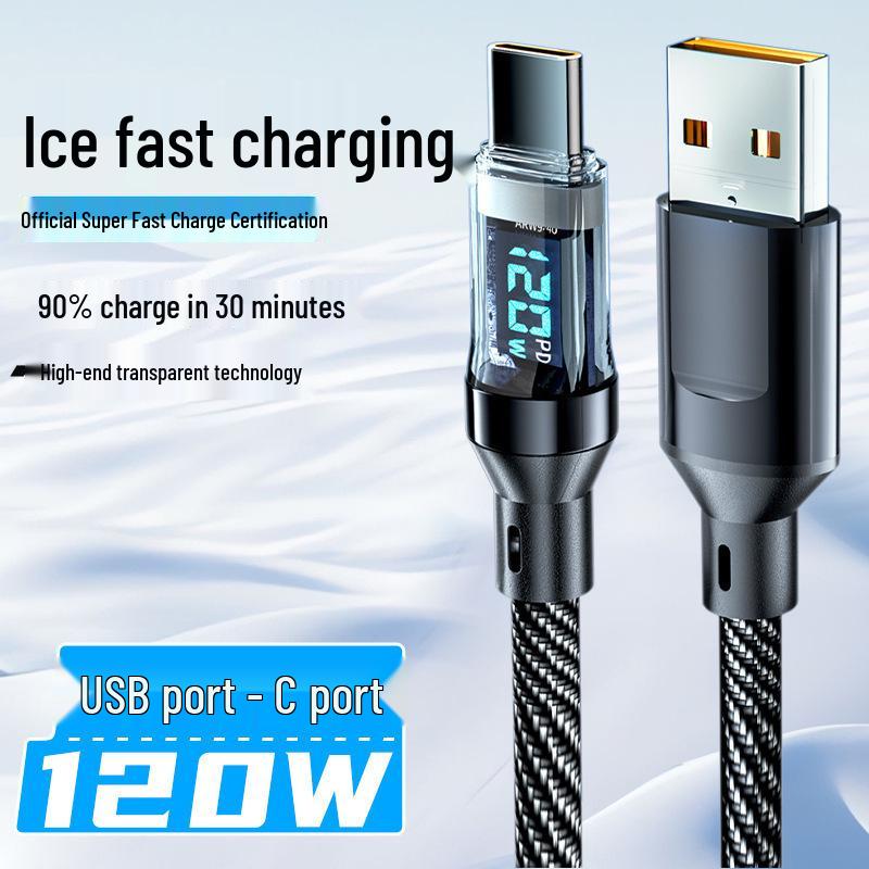 120W Type-C Fast Charging Cable for Apple, Huawei, Vivo, Oppo, Xiaomi, Honor