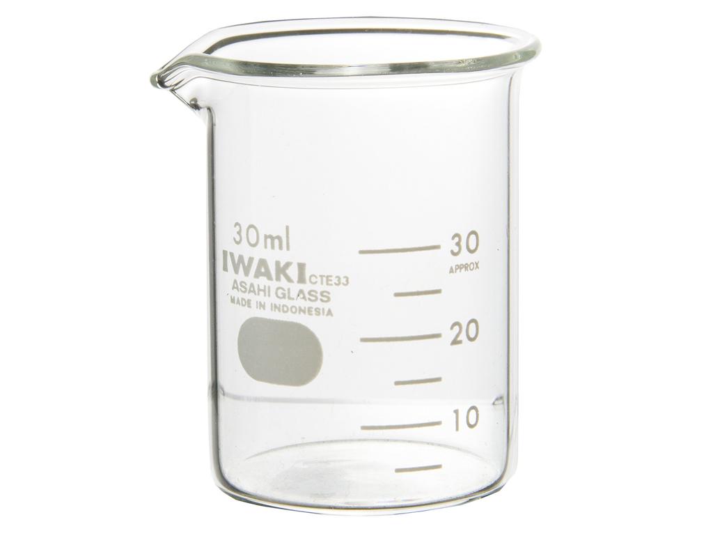 IWAKI Beaker, 30mL, 1 piece, 1000BK30