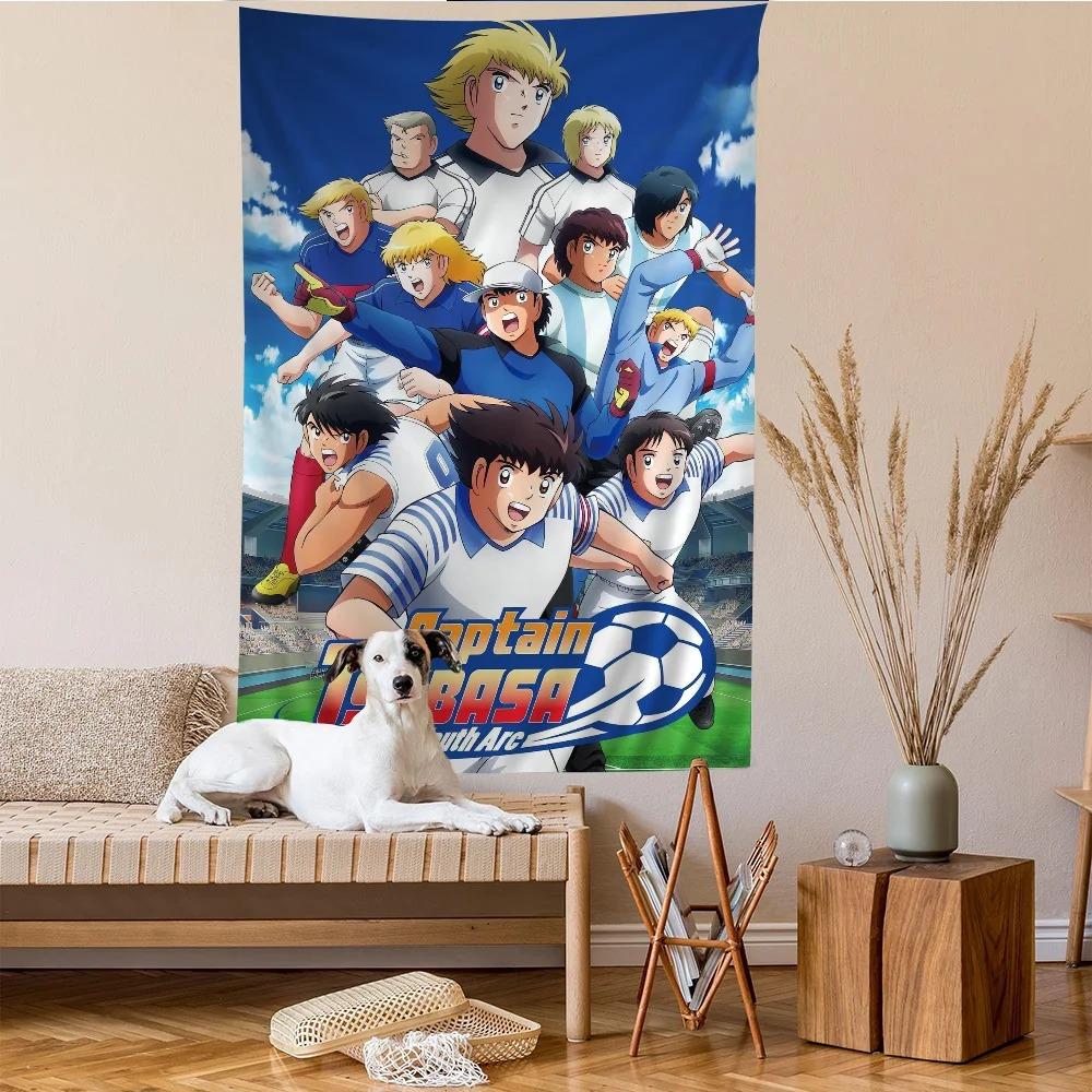 Football Manga Captain Tsubasa Hanging Bohemian Tapestry Bohemian Wall Tapestries Mandala Kawaii Room Decor