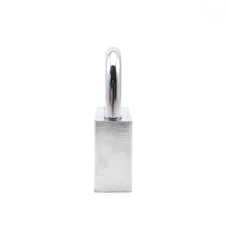 Beugel Hangslot met Pantserijzeren Padlock met Vierkante Sleutel Chroomafwerking 50mm Afmeting en Rondrand Behuizing Diefstalbeveiliging