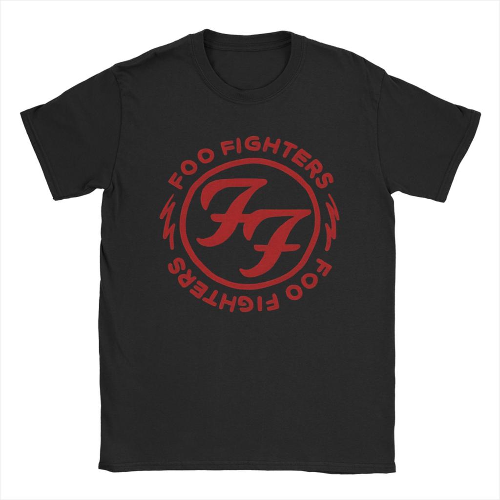 Men Women F-Foo F-Fighters Rock Music Band T Shirts 100% Cotton Clothing Vintage Short Sleeve Round Collar Gift Idea T-Shirt